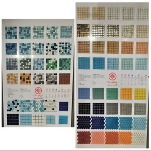 کاشی استخری فقط قرمز و سورمه ای و مشکی 144 عددی