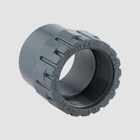 بوشن یک سر دنده UPVC پیمتاش سایز 40x1 1/4