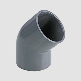 زانو 45 درجه چسبی UPVC پیمتاش سایز 40