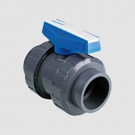 شیر توپی مهره‌دار چسبی UPVC پیمتاش سایز 1/2